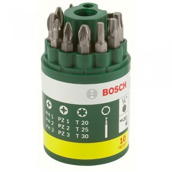 Bosch 10 pcs Screwdriver Set (Ph, Pz, Torx)