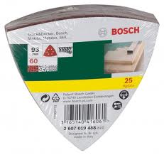 Bosch Delta Sandpaper P-60 25 Pieces