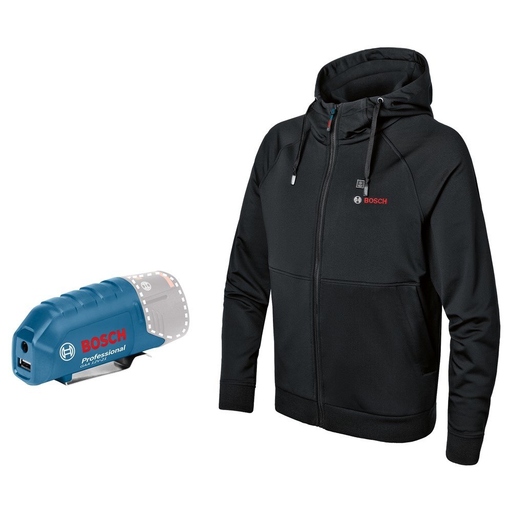 Bosch GHH 12+18V XA Heated Hoodie (Size L) w/o battery or charger, incl. adapter