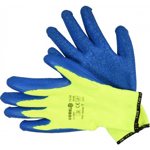 Latex coated gloves gcla0510 refl.yellow- 74149