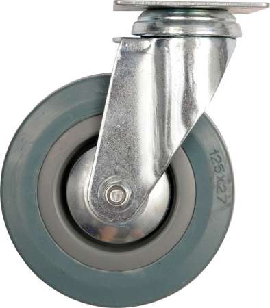 Swivel caster with grey rubber 50mm-87361