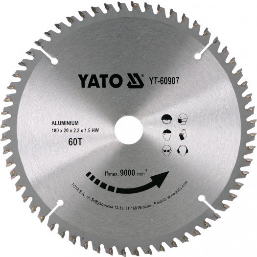 TCT blade for aluminium 180X60TX20mm- YT-60907